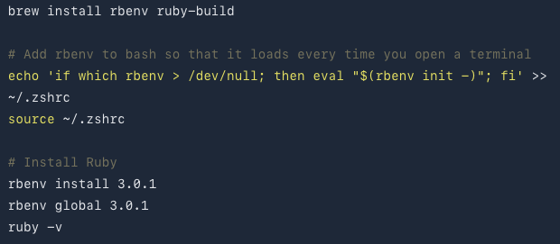 install ruby for mac